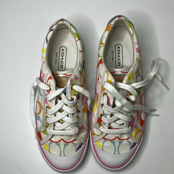 ✨ Preowned ✨ Coach Barrett Multi Color Sneakers - Picture 2 of 9